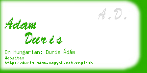 adam duris business card